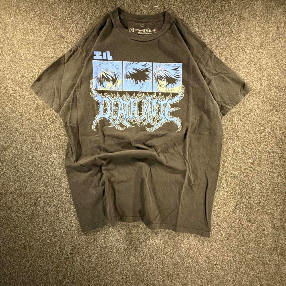 Ripple Junction Death Note Anime Manga Graphic T Shirt Black Mens Large Tee